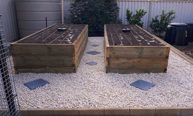 Newly installed veggie garden in Adelaide